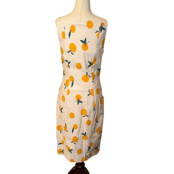 Anthropologie Dylan Mierzwinski Colette Midi Dress with Orange Print - Picture 3 of 3